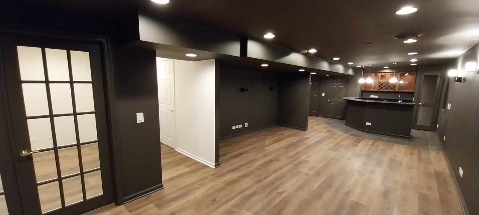 Finished basement renovation