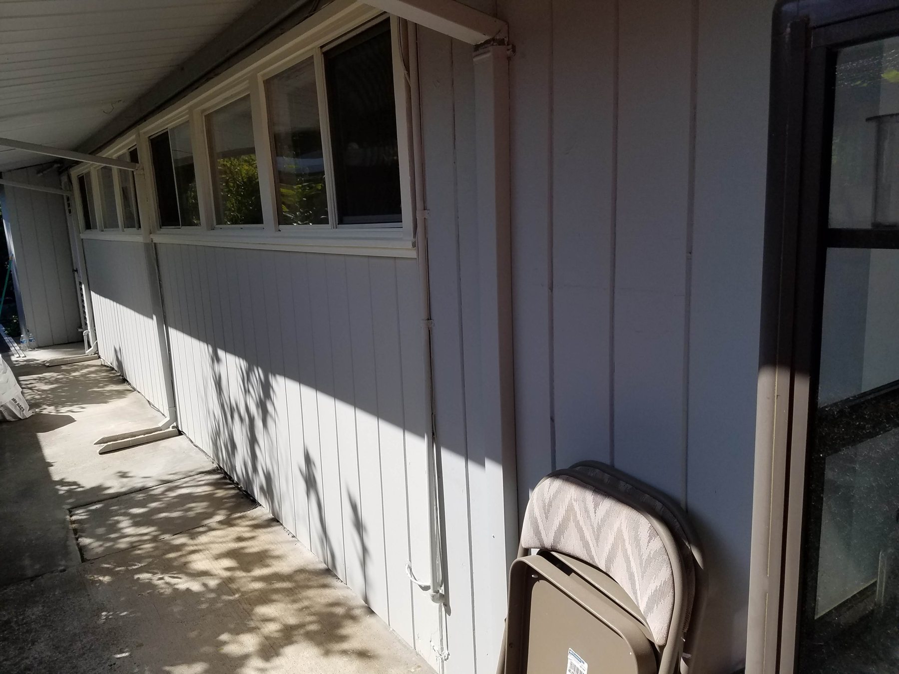 Finished gray siding and exterior wall
